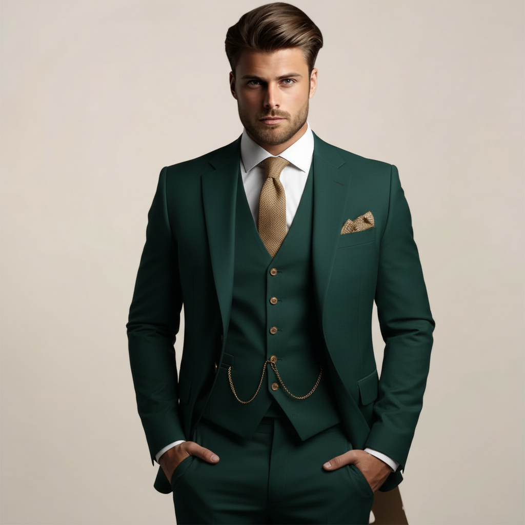 Men's Suit 3-Piece Set Formal Tailored