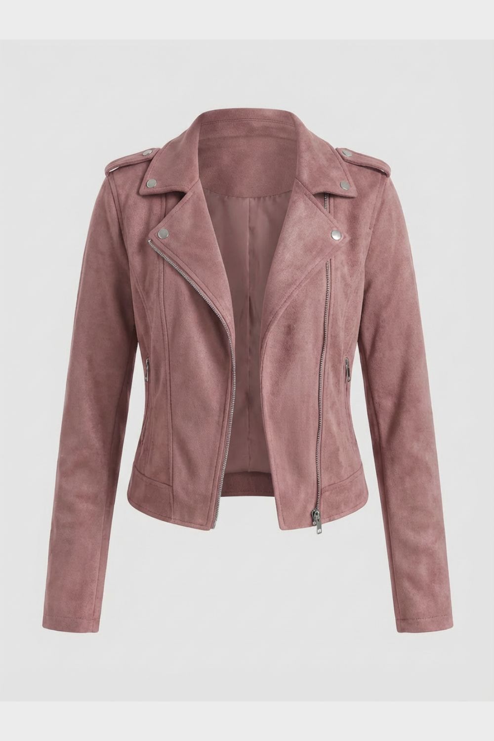 Women's Biker Jacket with Fitted Silhouette