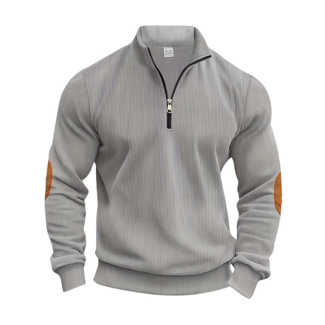 Men’s Ribbed Cuff Quarter Zip Sweater