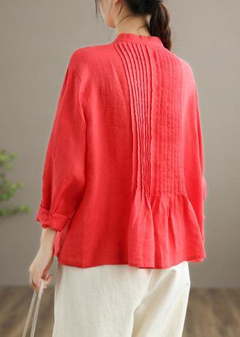 Organic White Linen Tunic Blouse