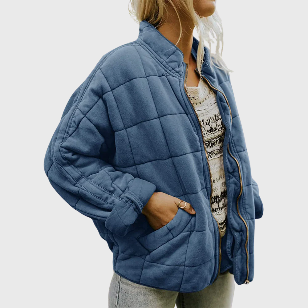 Puffer Jacket Women Quilted Oversize Casual Elegant