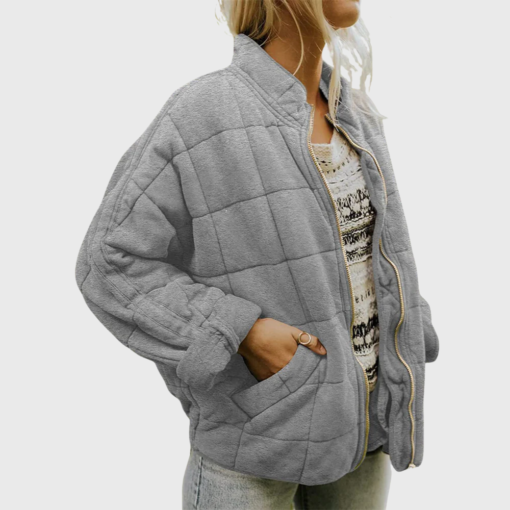 Puffer Jacket Women Quilted Oversize Casual Elegant