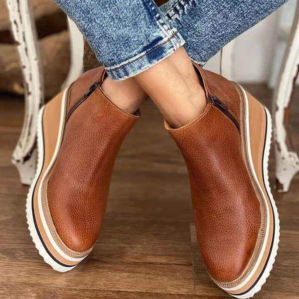 Women's Orthopedic ankle boots with Side Zipper