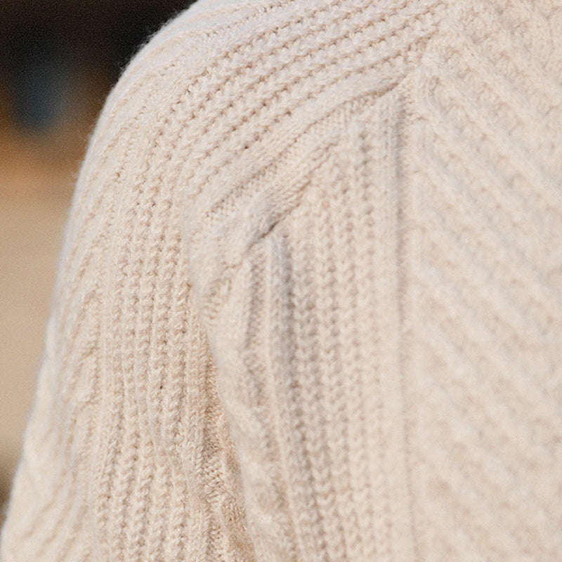 Men’s Jacquard Quarter Zip Sweater