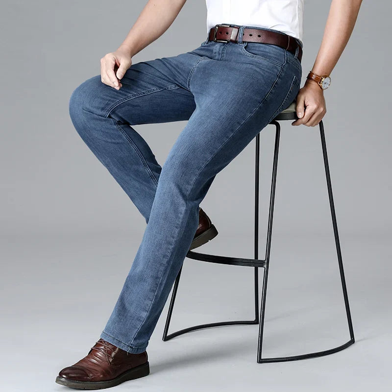 Men's Slim-Fit Jeans in Stretch Dark Denim