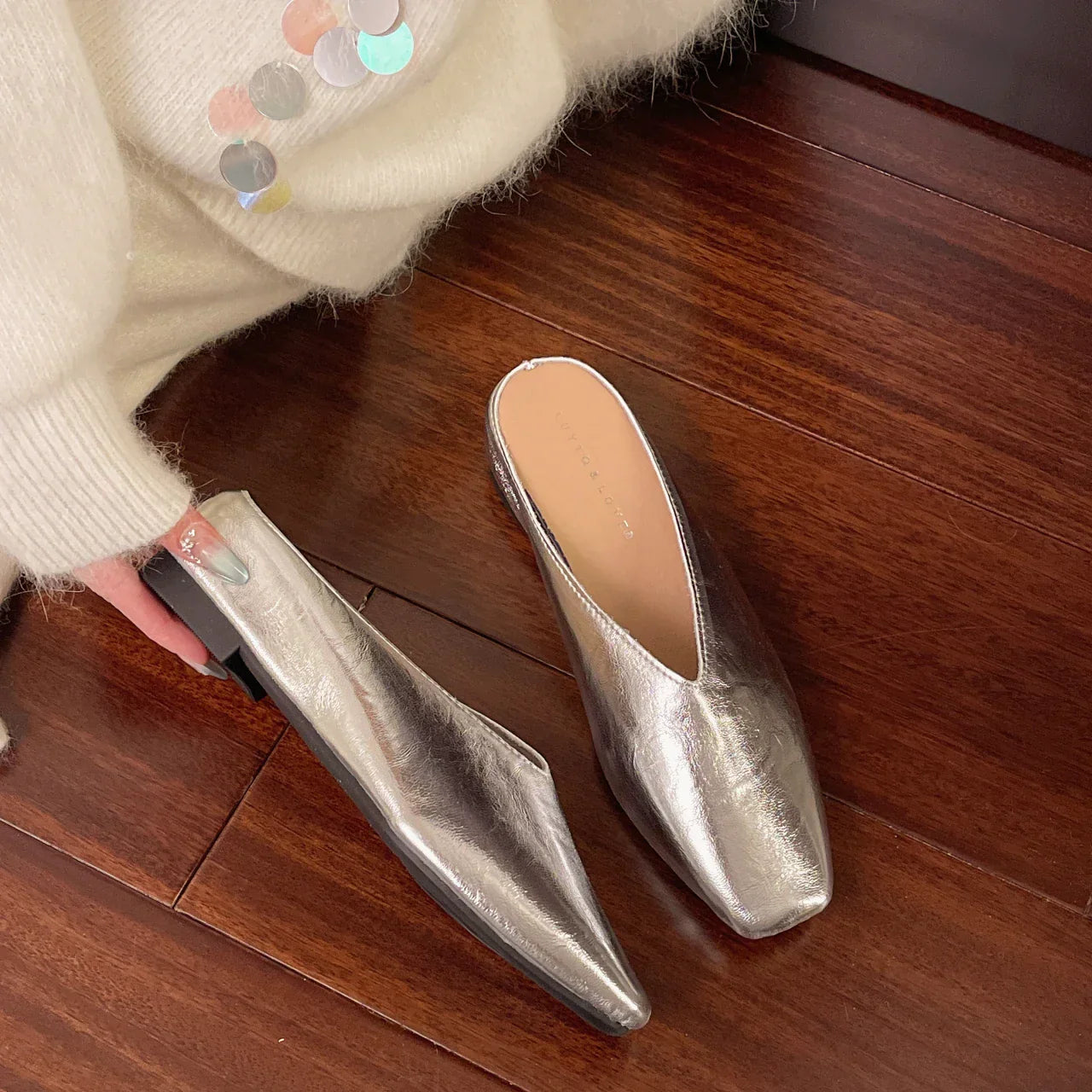Women’s Square Toe Slip-On Mules