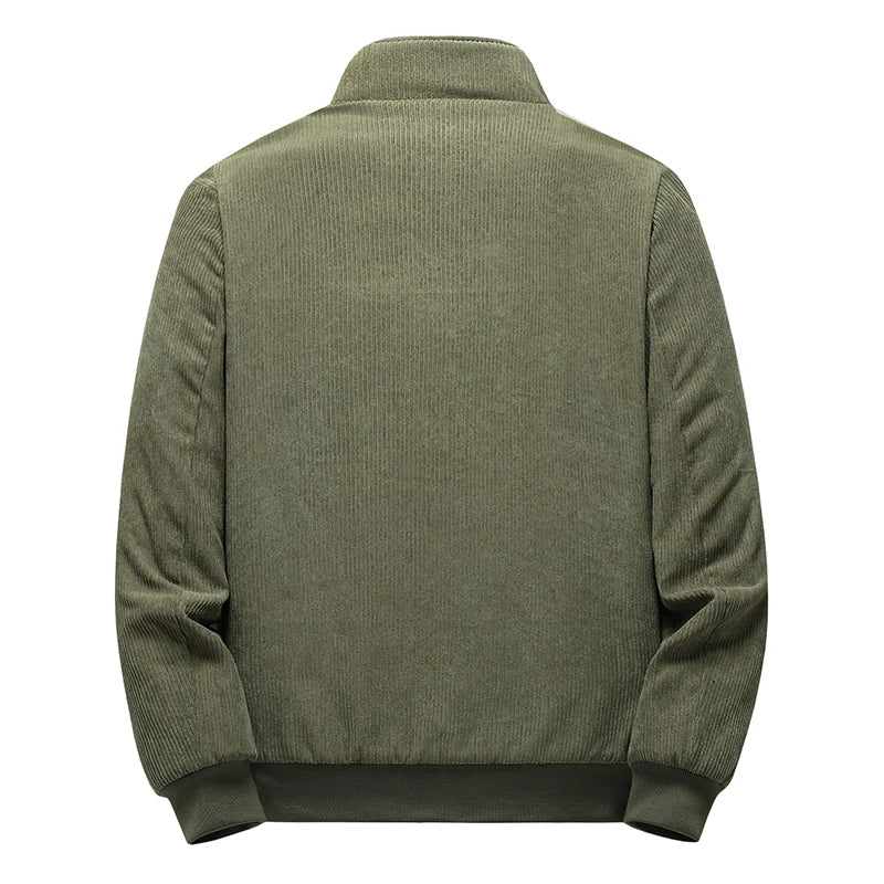 Men’s Bomber Jacket Ribbed Velvet with Sherpa Lining