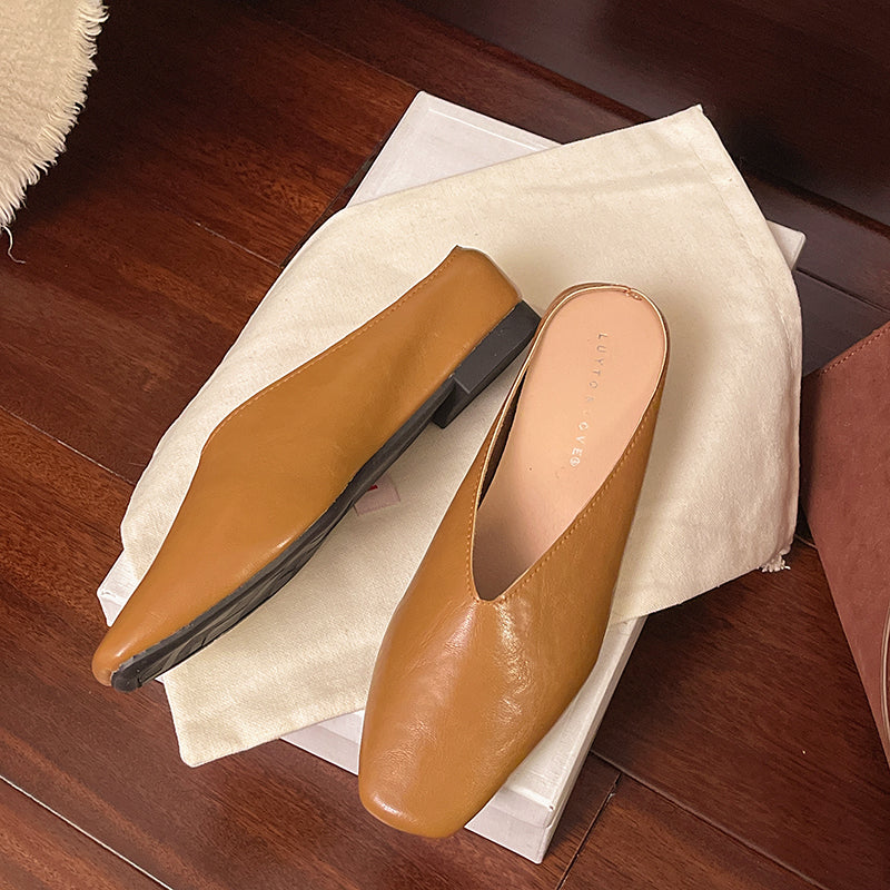 Women’s Square Toe Slip-On Mules