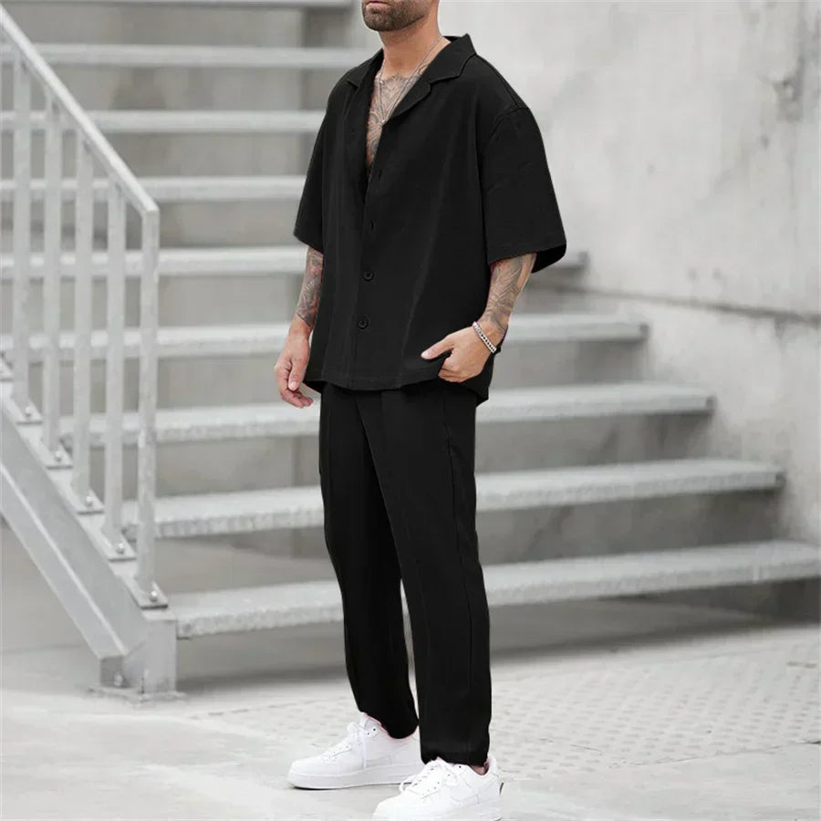 Men’s Lightweight Straight-Leg Summer Set