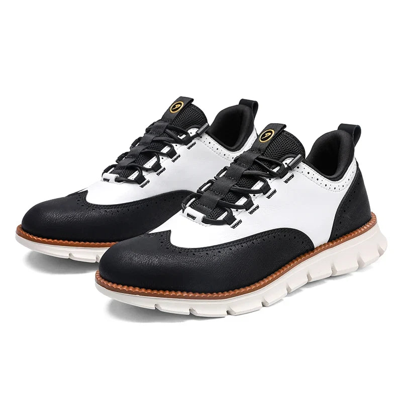 Sneakers in Premium Leather with Orthopaedic Insole and Cushioned Sole