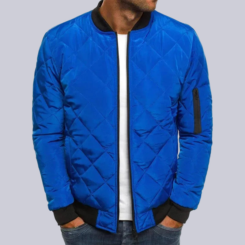 Fall Men's Slim Fit Quilted Cotton Jacket | Casual Jacket