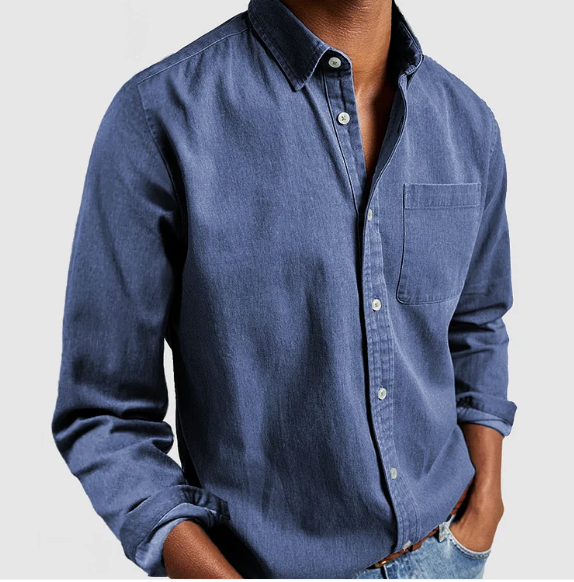 Classic Men’s Button-Down Long Sleeve Shirt