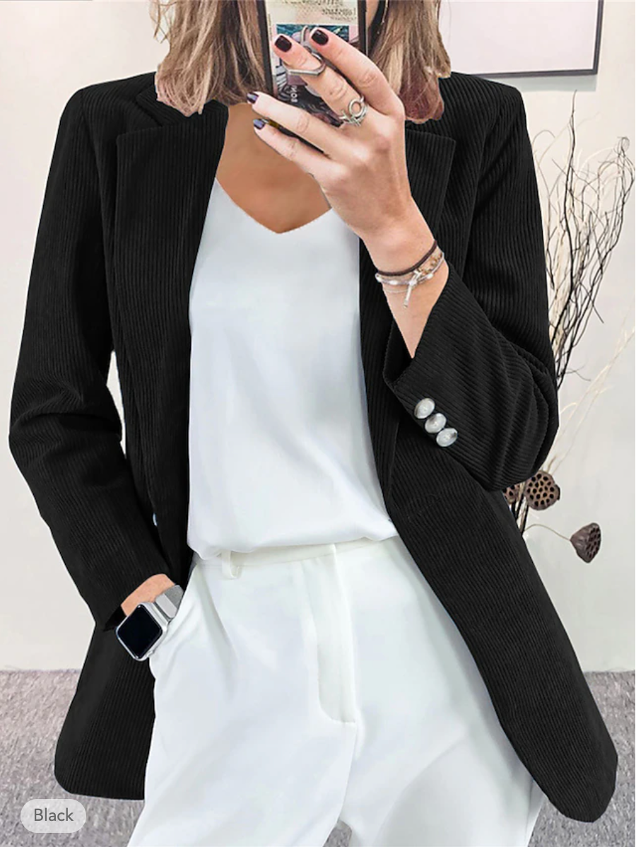 Elegant Tailored Corduroy Blazer