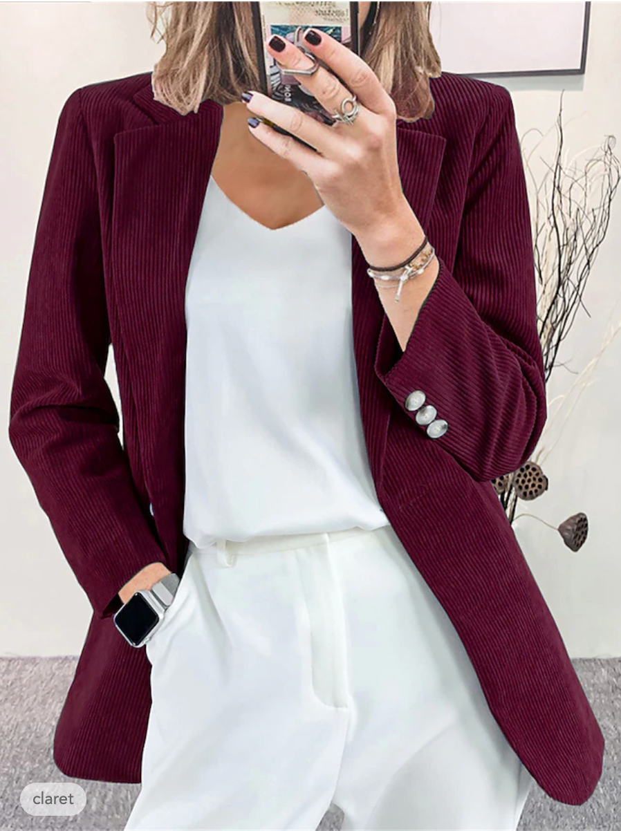 Elegant Tailored Corduroy Blazer