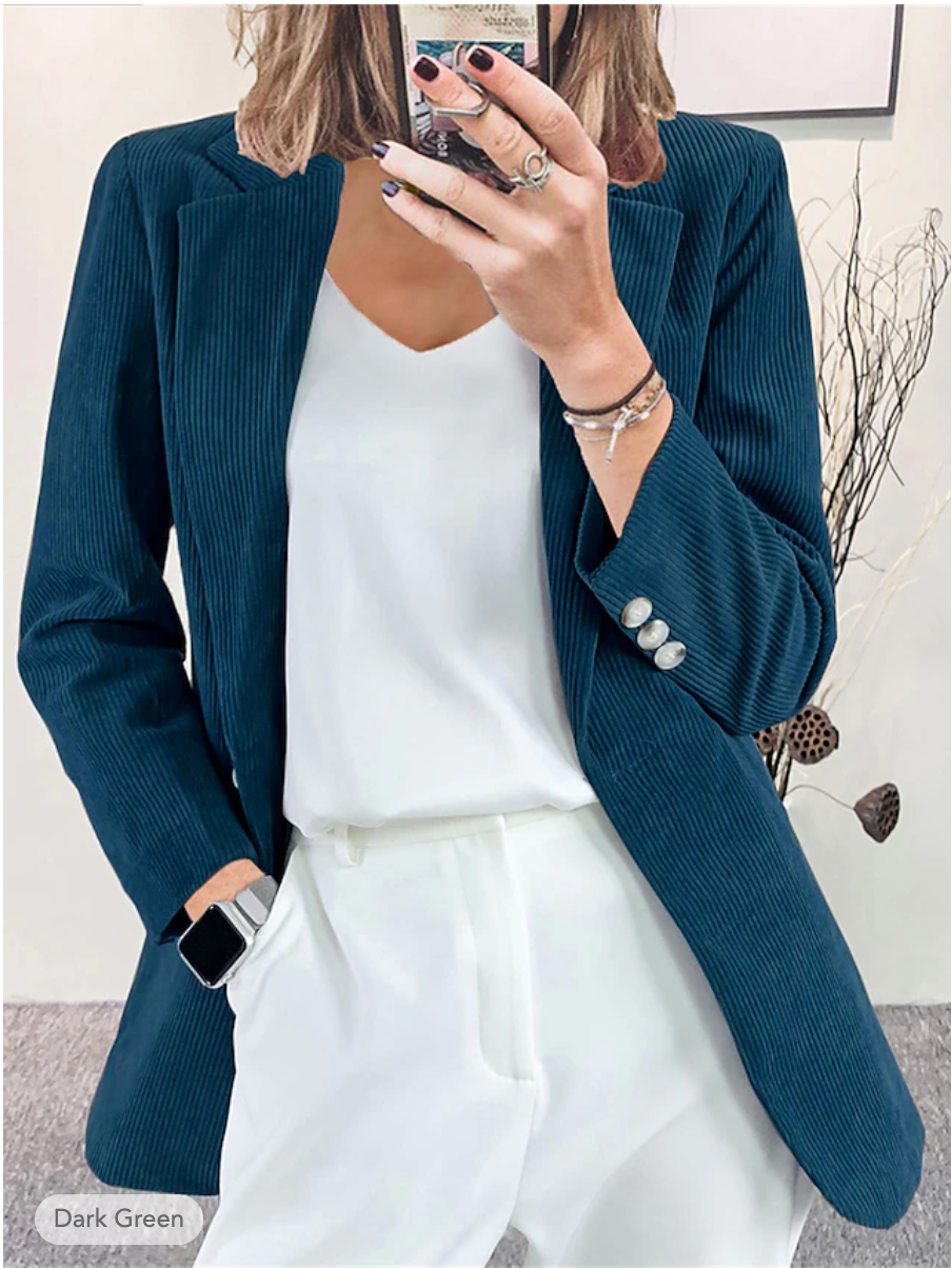 Elegant Tailored Corduroy Blazer