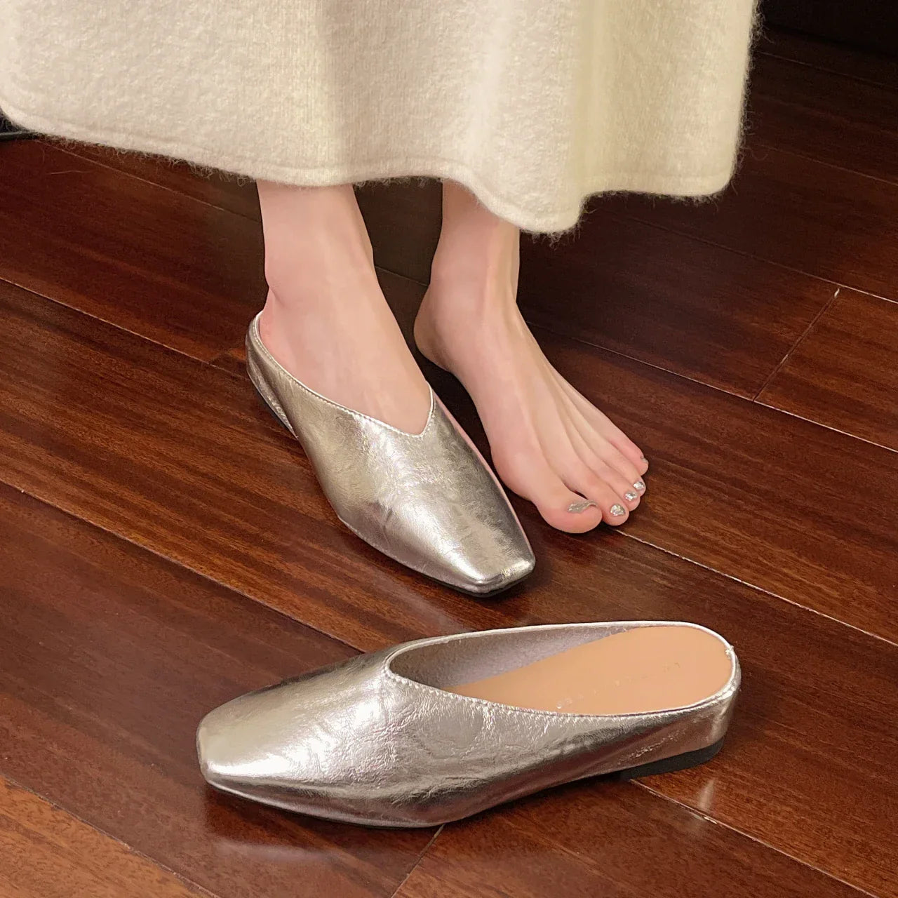 Women’s Square Toe Slip-On Mules