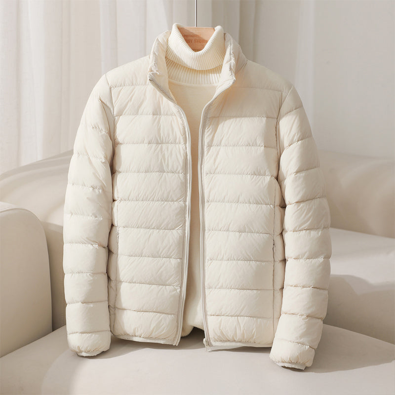 Lightweight Women's Down Jacket with a Relaxed Fit