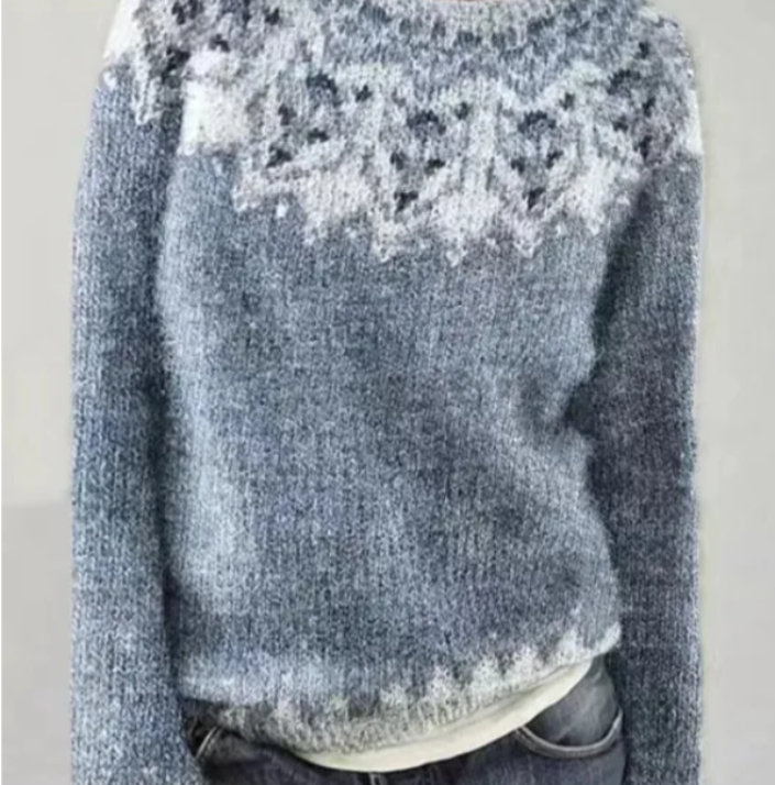 Frosted Fair Isle Comfort Sweater