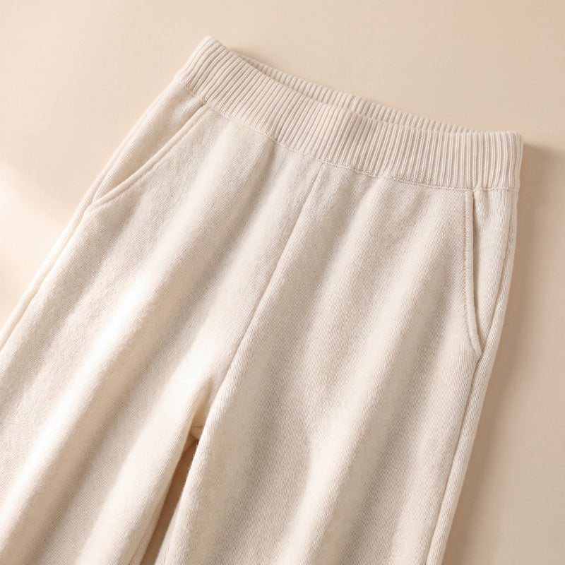Women's High Waisted Merino Wool Wide Leg Palazzo Pants
