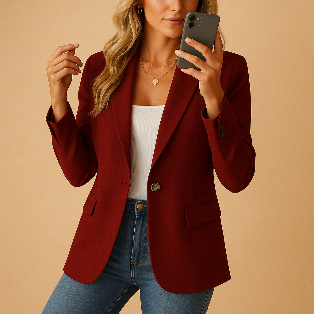 Elegant Women's Blazer – Tailored, Fitted Silhouette