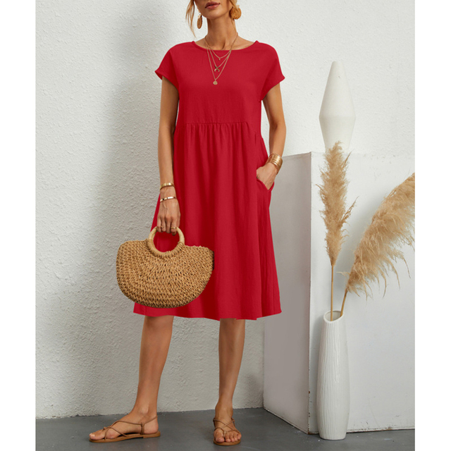 Elegant Summer Midi Dress Women