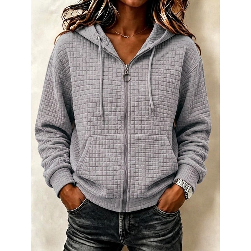 Women’s Zip-Up Hoodie with Hood – Relaxed Fit