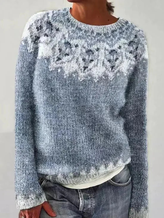 Frosted Fair Isle Comfort Sweater