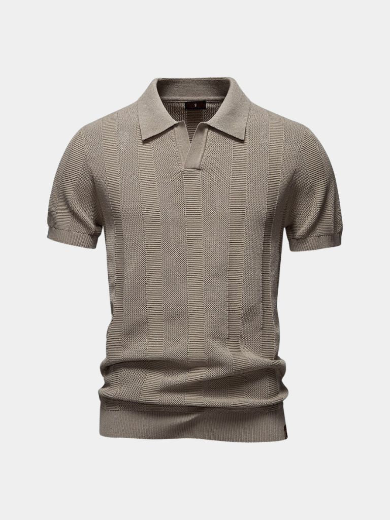Classic Men's Beige Polo Shirt | Luxury Smart Casual Wear
