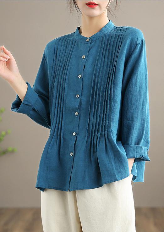 Organic White Linen Tunic Blouse