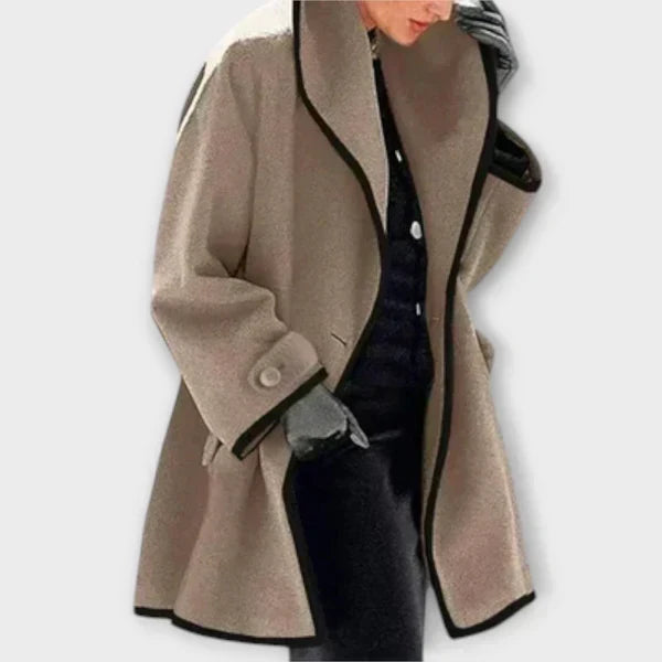 Women's Tailored Trench Coat with Contrast Details