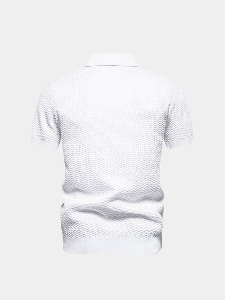 Classic Fit Men's Short Sleeve Polo with Zip Collar | Smart Casual