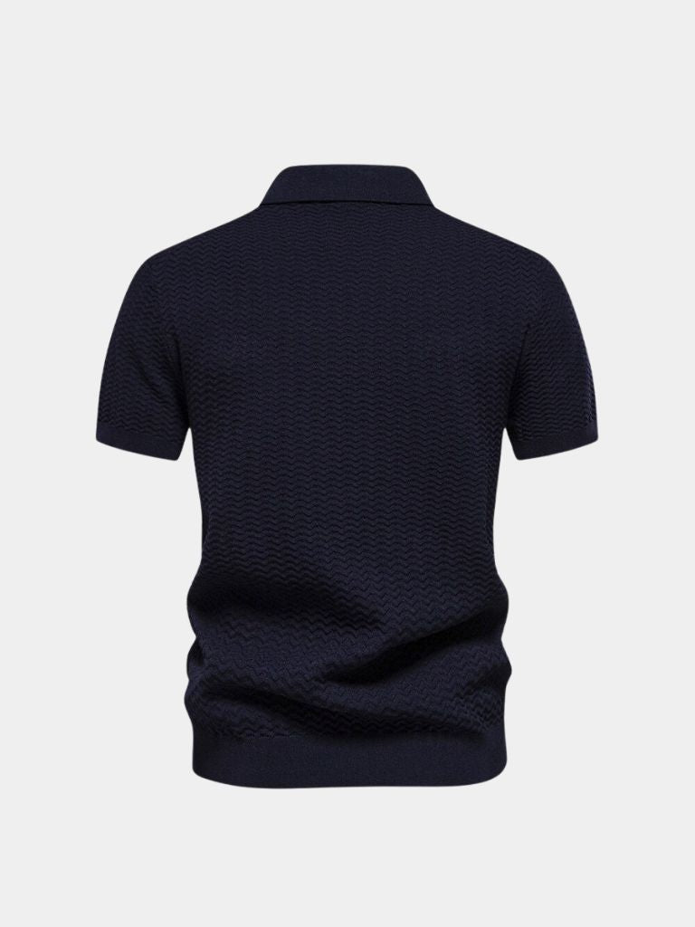 Classic Fit Men's Short Sleeve Polo with Zip Collar | Smart Casual