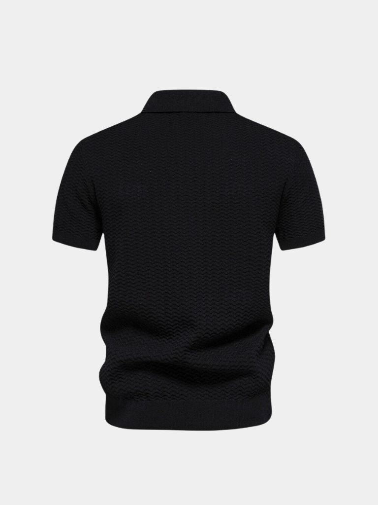 Classic Fit Men's Short Sleeve Polo with Zip Collar | Smart Casual