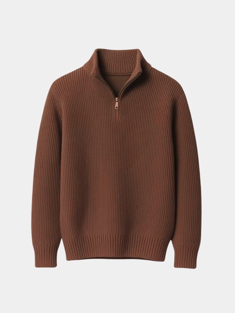 Liam Quarter Zip Sweater Mens Ribbed
