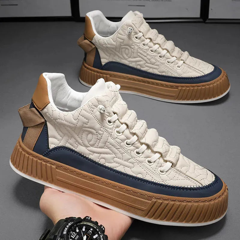 Sneakers Men's Casual in Black and White with a Simple, Elegant Design