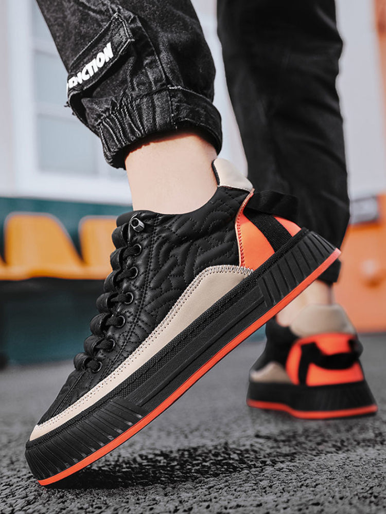 Sneakers Men's Casual in Black and White with a Simple, Elegant Design