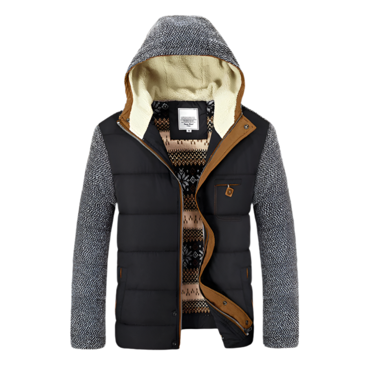 Men’s Winter Jacket Elegant Long-Sleeved, Regular Fit