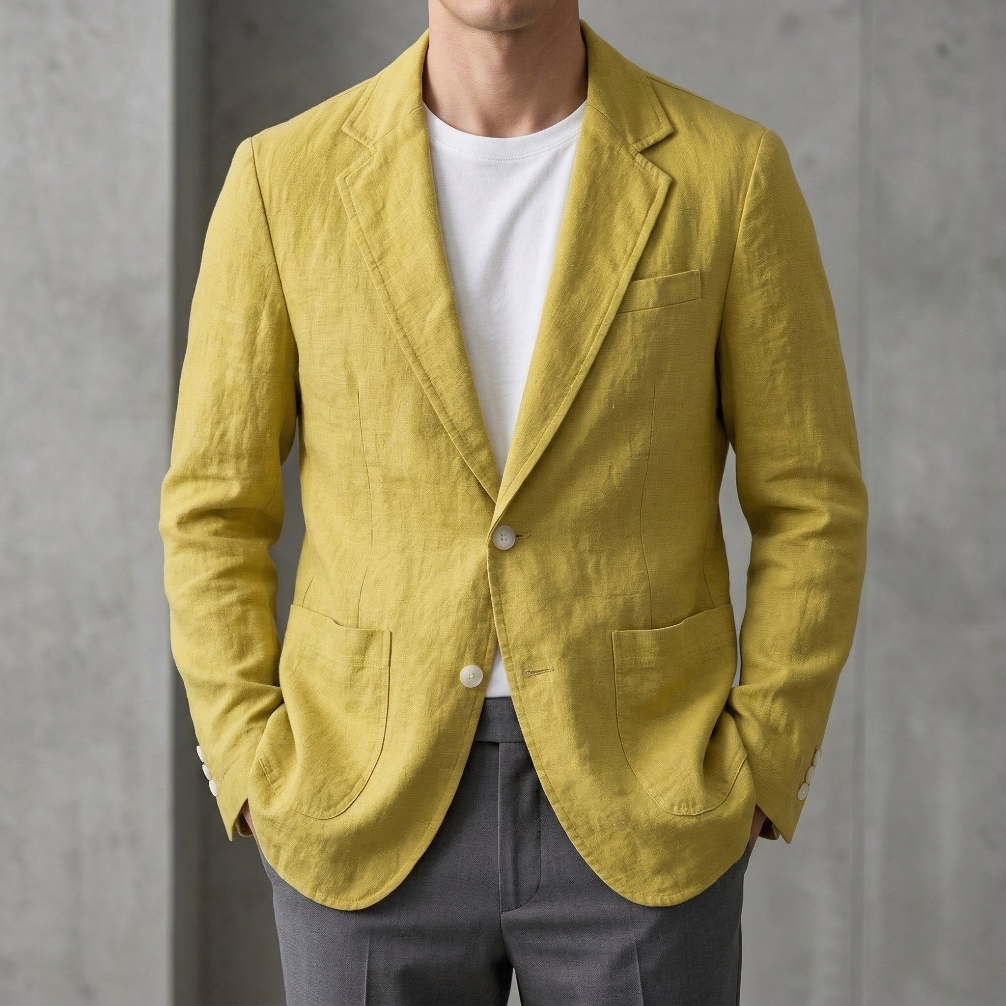 Elegant Men’s Linen Blazer