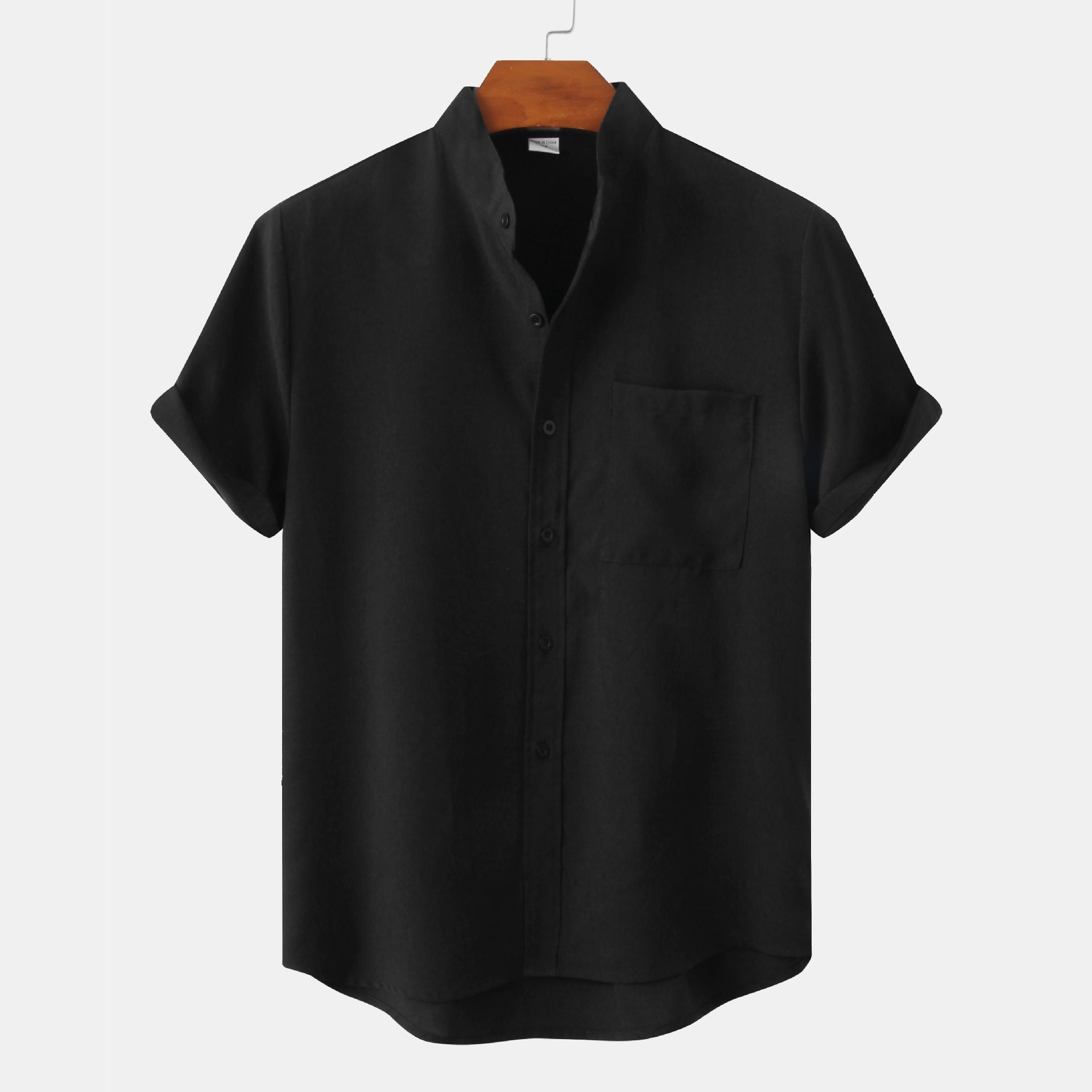 Hudson Short Sleeve Mandarin Collar Shirt