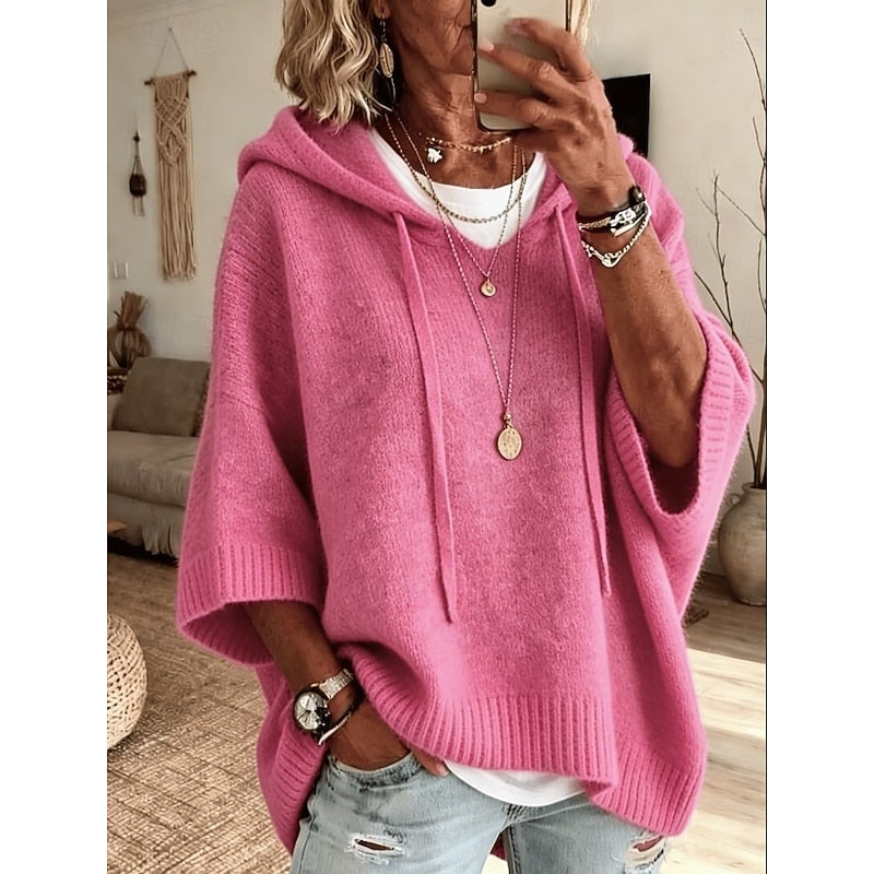 Women’s Hoodie with Hood and Buttoned Collar