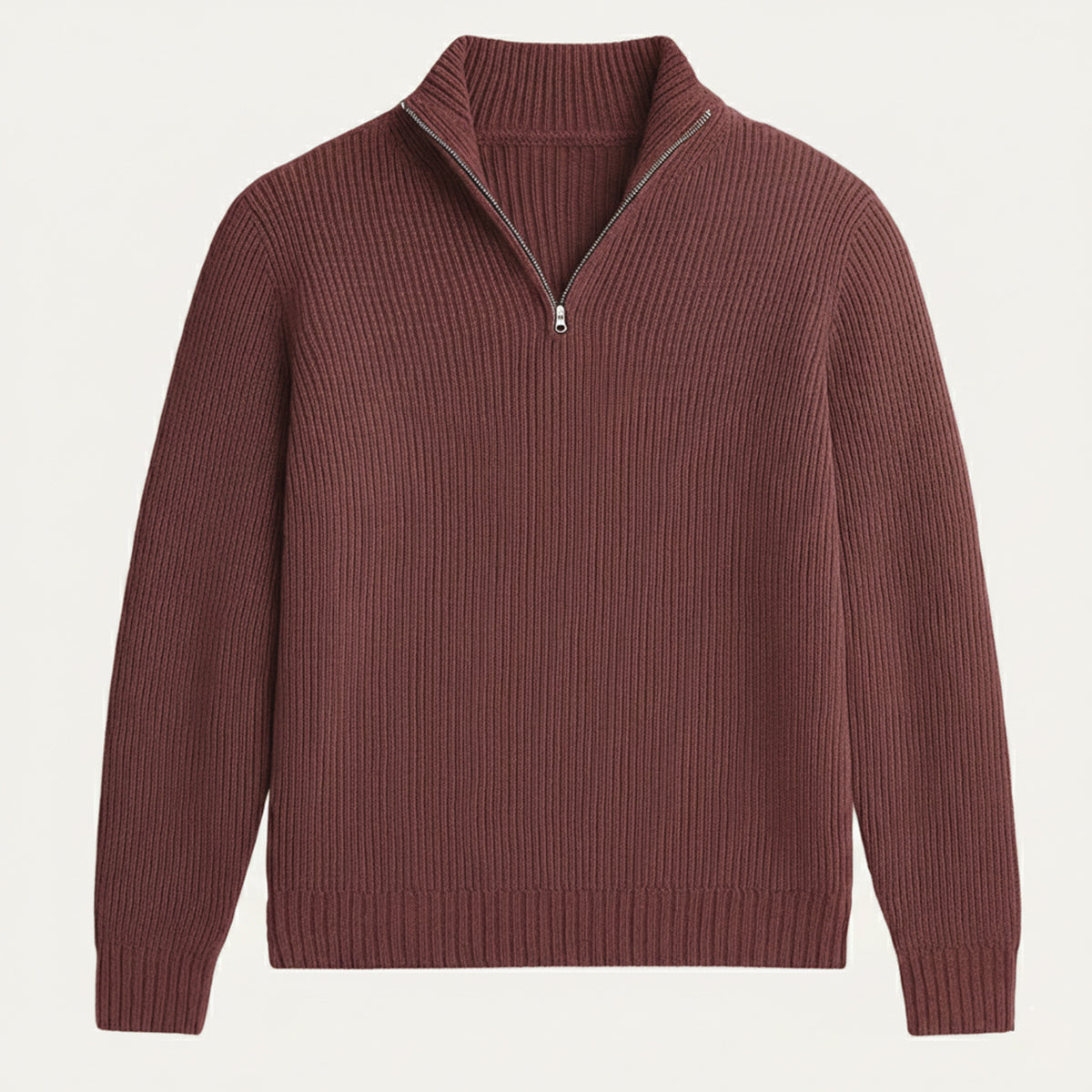 Men’s Ribbed Quarter Zip Sweater