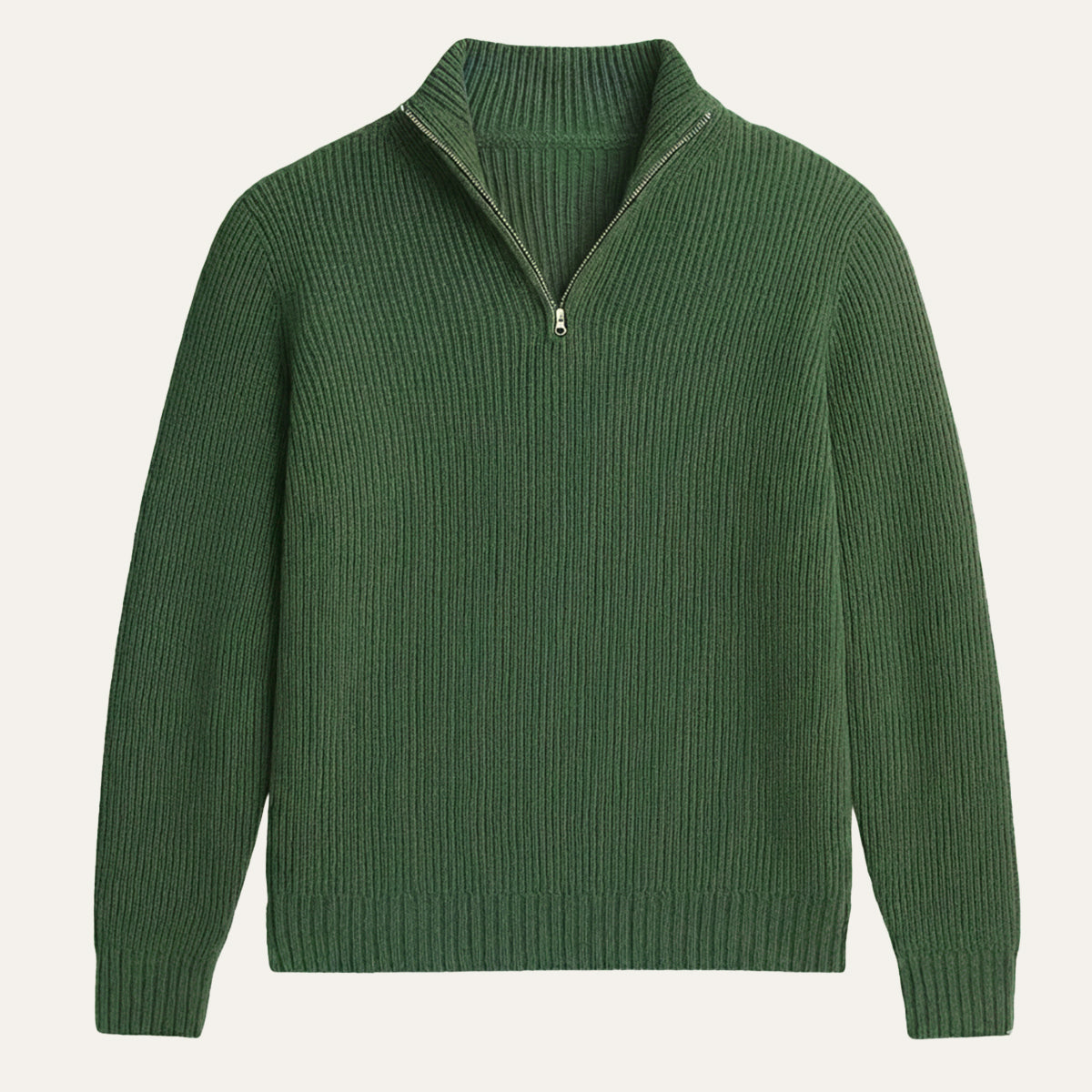 Men’s Ribbed Quarter Zip Sweater