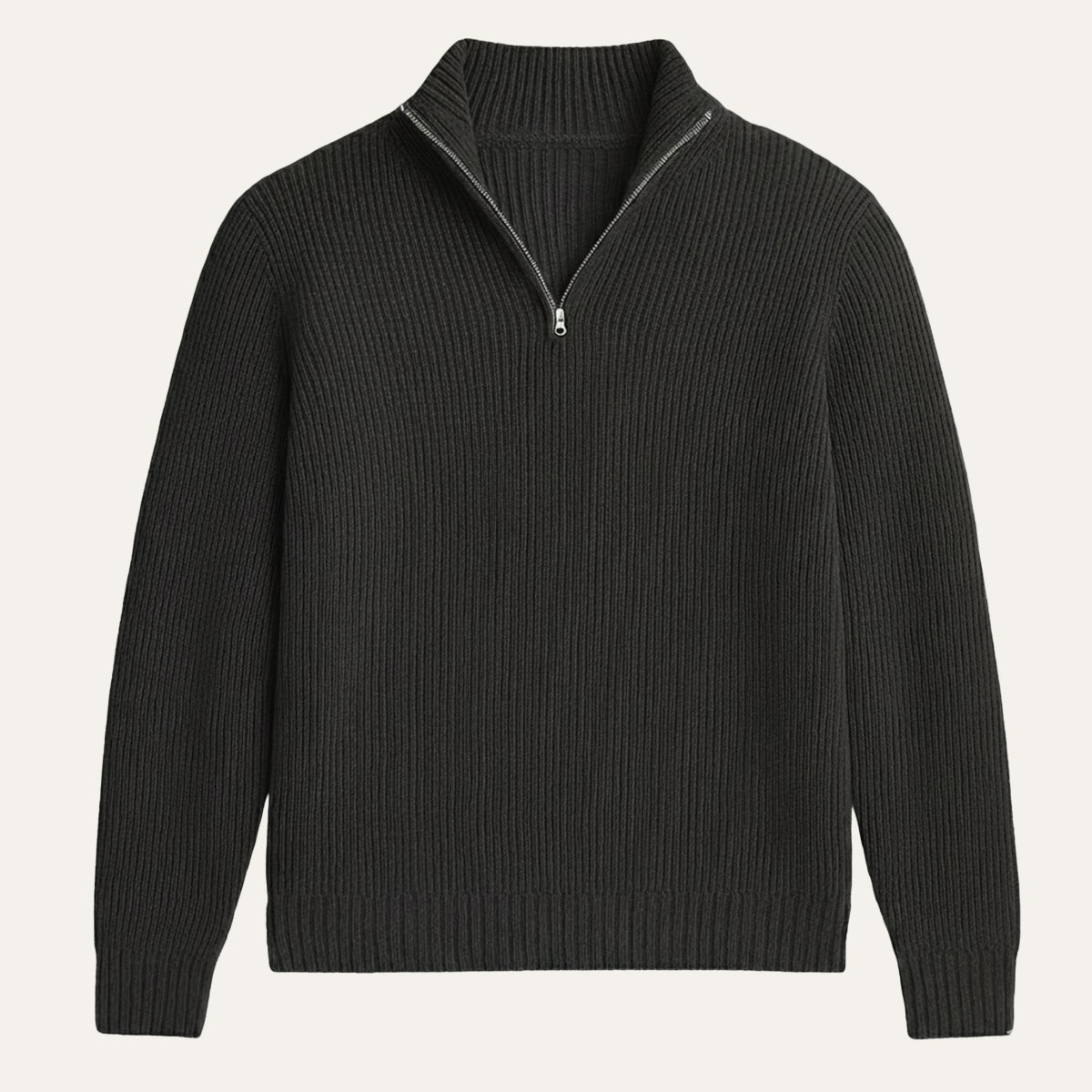 Men’s Ribbed Quarter Zip Sweater