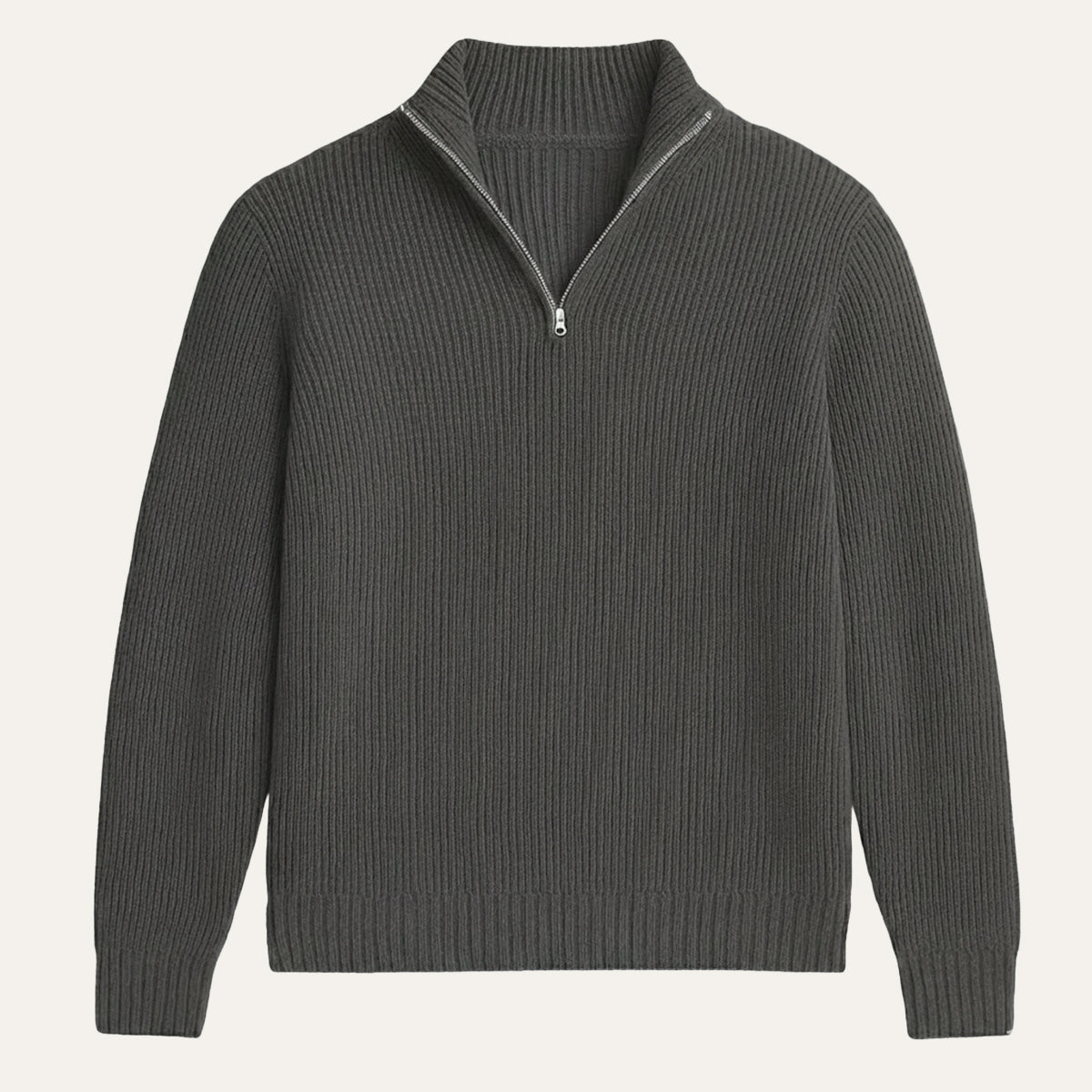 Men’s Ribbed Quarter Zip Sweater