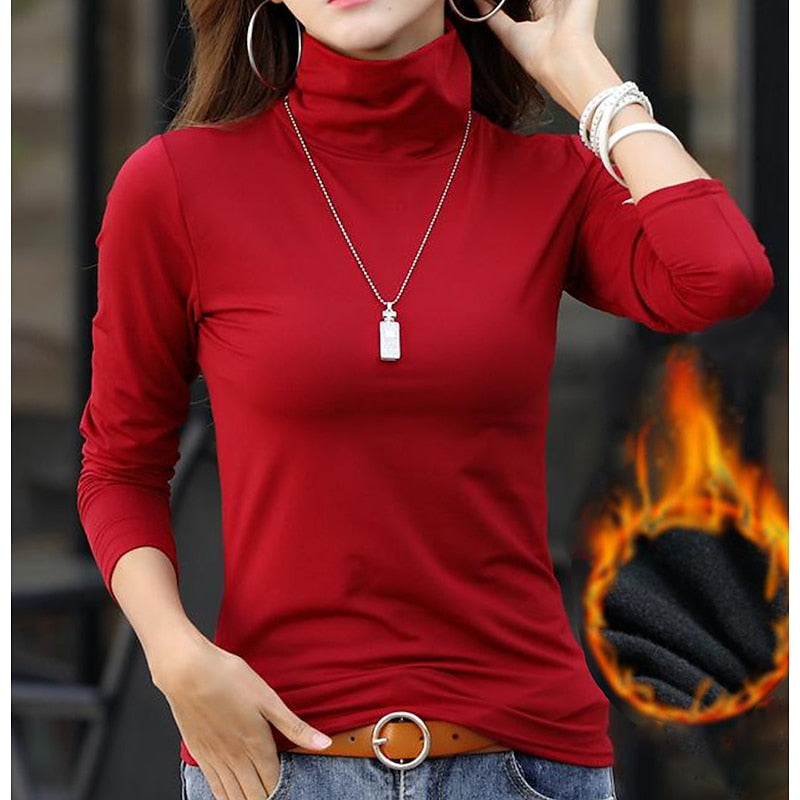 Women’s Turtleneck Sweater – Slim Fit, Comfortable