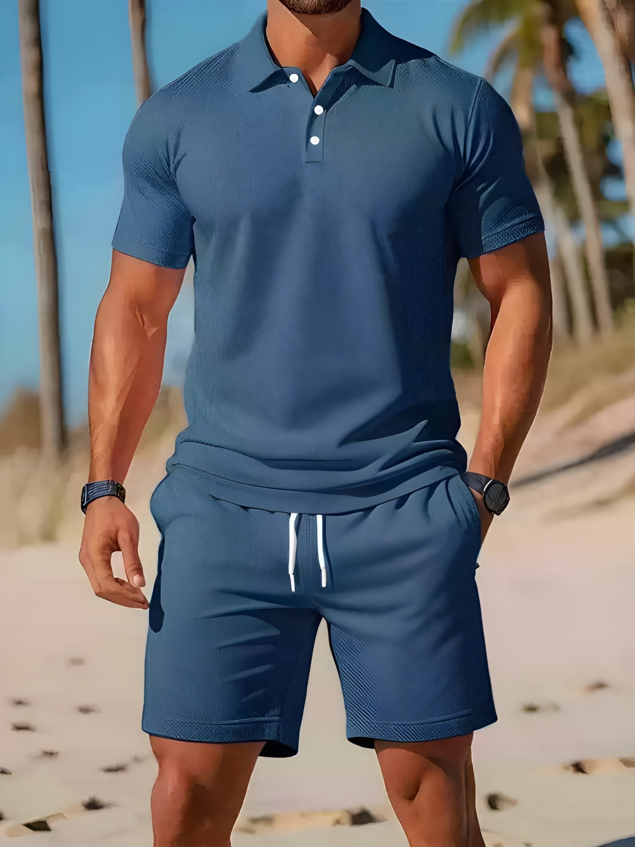 Men’s Relaxed Fit Summer Shorts Set