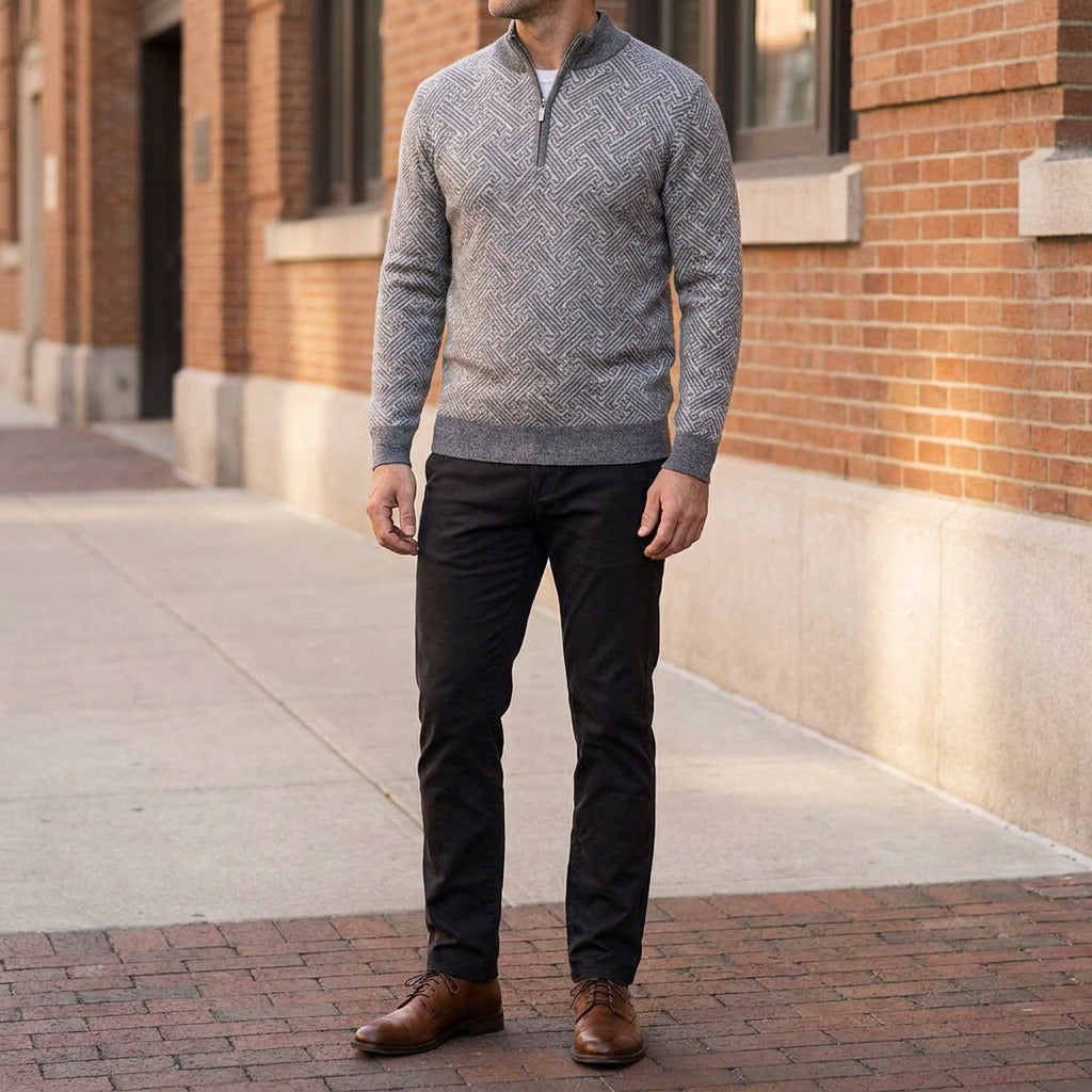 Men’s Merino Wool Quarter Zip Sweater