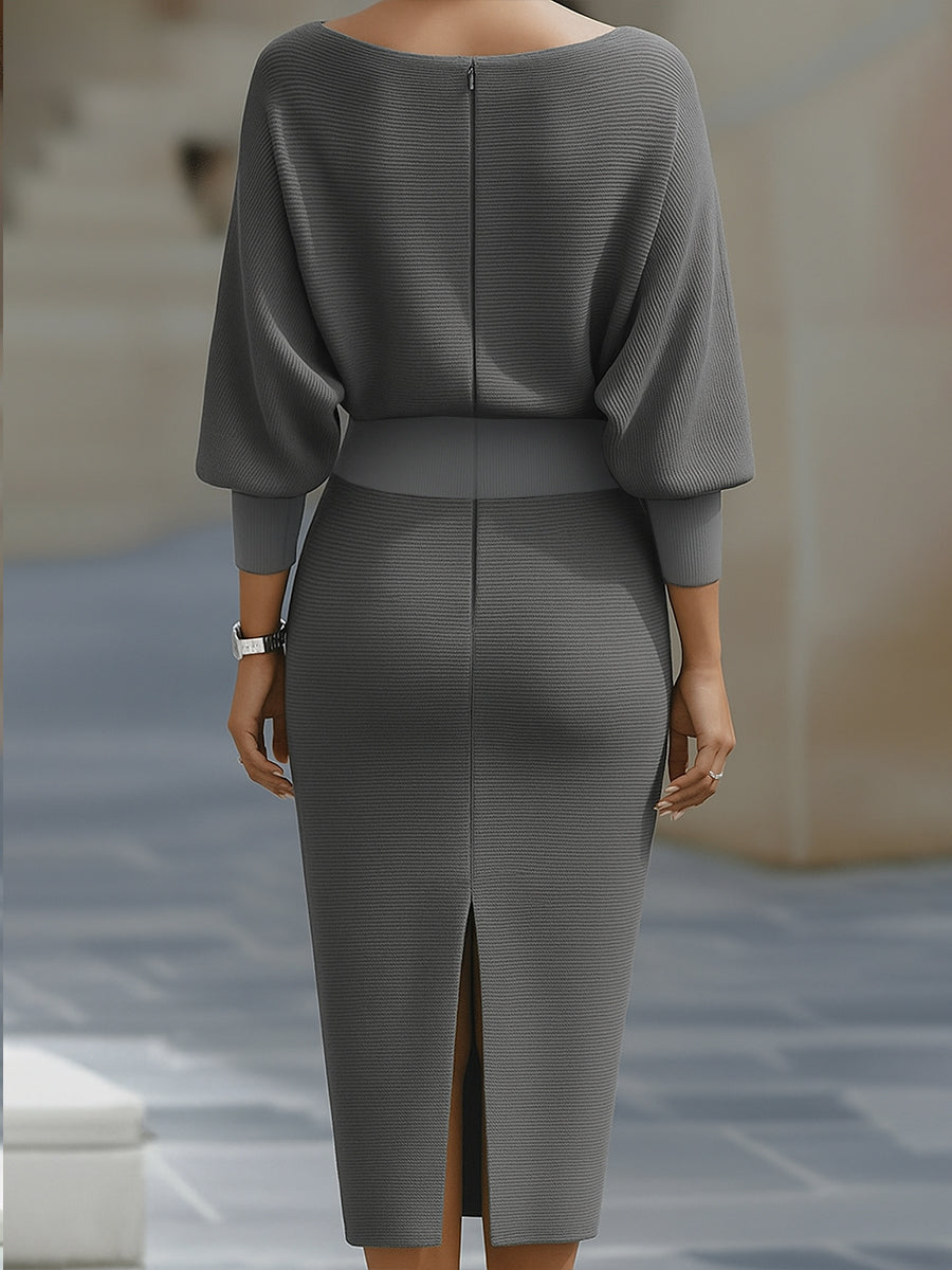 Amelia cowl neck midi dress