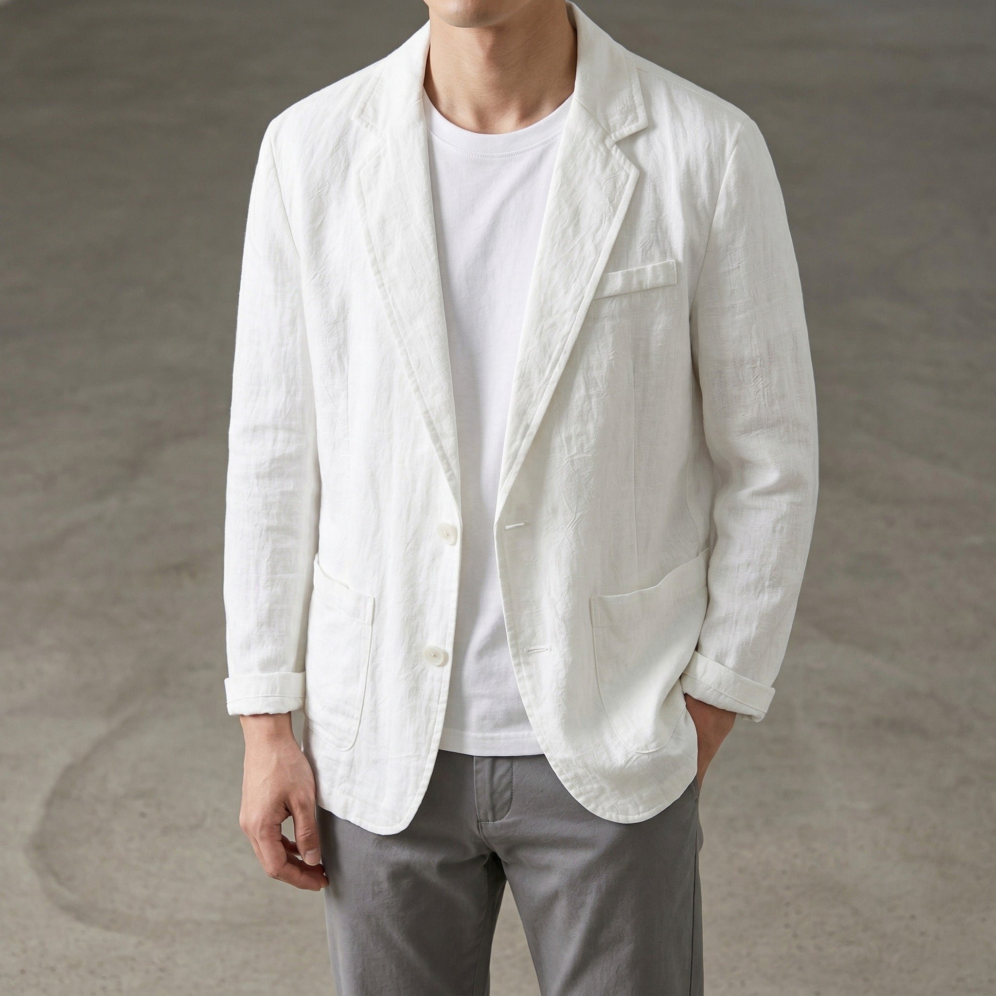 Elegant Men’s Linen Blazer