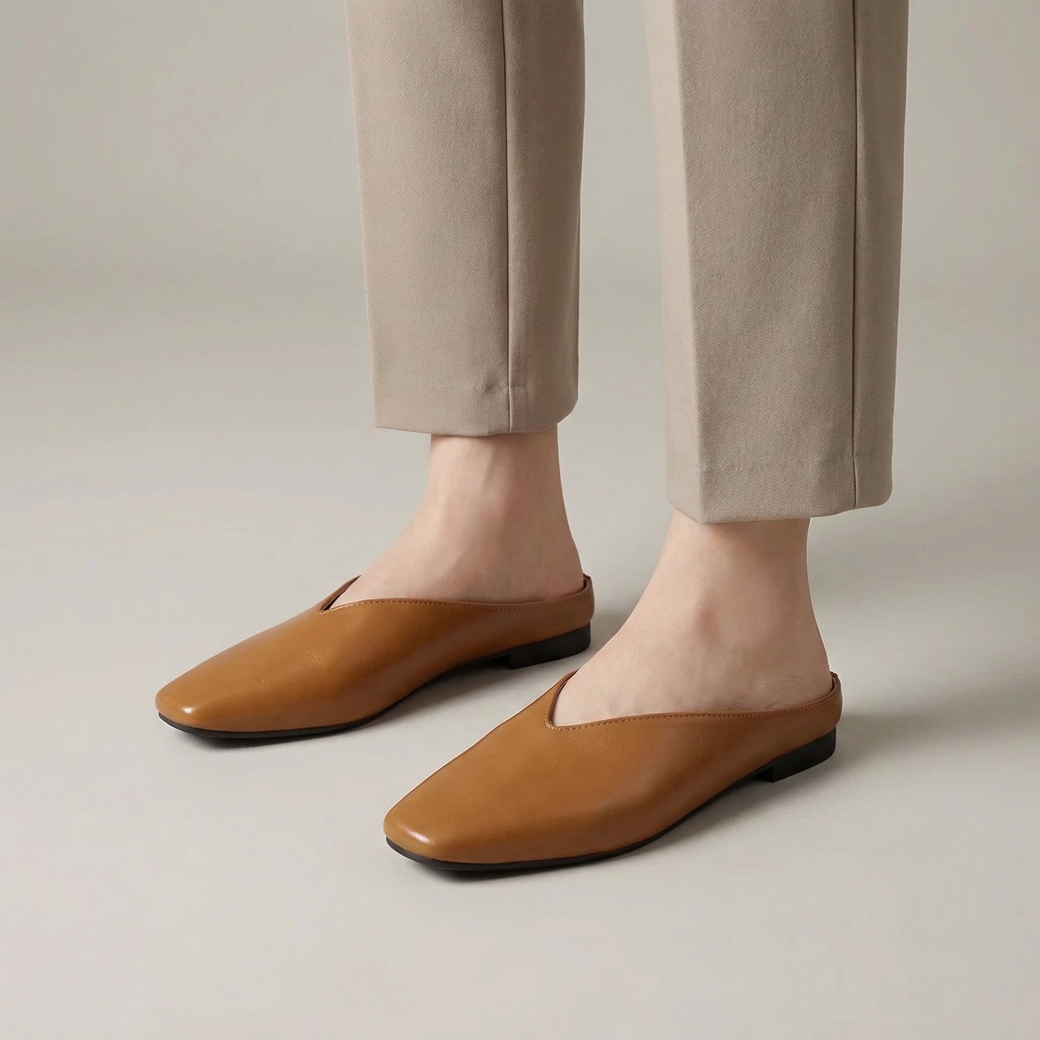 Women’s Square Toe Slip-On Mules